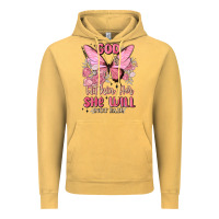 Vintage Mustard god is within her she will not fail Vintage Hoodie - MaliasSmallBusiness
