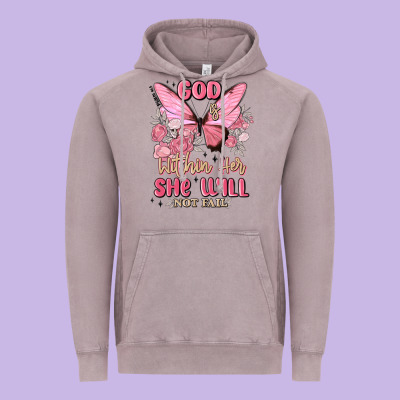 God Is Within Her She Will Not Fail Vintage Hoodie Designed By Maliassmallbusiness