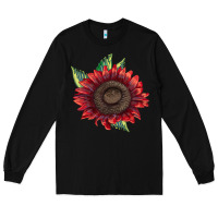 Black ProCut Red Sunflower Long Sleeve Tee - LillyAllenDesigns