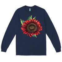 Navy ProCut Red Sunflower Long Sleeve Tee - LillyAllenDesigns