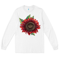 White ProCut Red Sunflower Long Sleeve Tee - LillyAllenDesigns