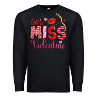Black little miss valentine Premium Sweatshirt - OliviaCreatesArt