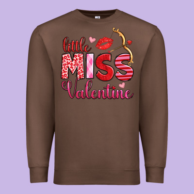 Little Miss Valentine Premium Sweatshirt Designed By Oliviacreatesart