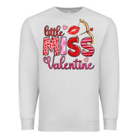 Dove Grey little miss valentine Premium Sweatshirt - OliviaCreatesArt