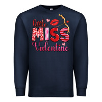 Navy little miss valentine Premium Sweatshirt - OliviaCreatesArt