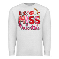 Oatmeal Heather little miss valentine Premium Sweatshirt - OliviaCreatesArt