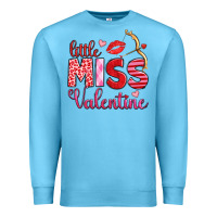 Ocean Blue little miss valentine Premium Sweatshirt - OliviaCreatesArt