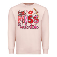 Pale Pink little miss valentine Premium Sweatshirt - OliviaCreatesArt