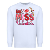 White little miss valentine Premium Sweatshirt - OliviaCreatesArt