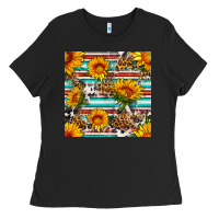 Black serape leopard seamless pattern Ladies Tee - BundleAndBundleShop