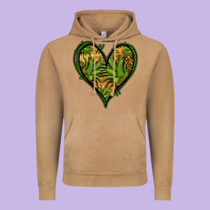 Pineapple Heart Vintage Hoodie Designed By Jasminsmagicworld