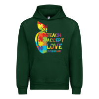 Forest Green Autism Teach Accept Understand Love Urban Hoodie - CowhideDigitalArt