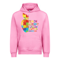Fuchsia Pink Autism Teach Accept Understand Love Urban Hoodie - CowhideDigitalArt