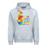 Heather Grey Autism Teach Accept Understand Love Urban Hoodie - CowhideDigitalArt