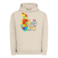 Pigment French Oak Autism Teach Accept Understand Love Urban Hoodie - CowhideDigitalArt