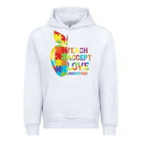 White Autism Teach Accept Understand Love Urban Hoodie - CowhideDigitalArt