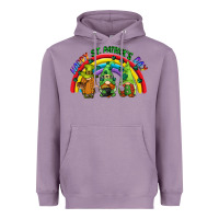 Lavender Happy St. Patrick's Day rainbow gnomes Heavyweight Hoodie - CowGirlArtShop