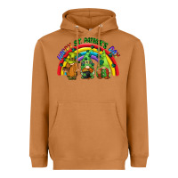 Meerkat Happy St. Patrick's Day rainbow gnomes Heavyweight Hoodie - CowGirlArtShop