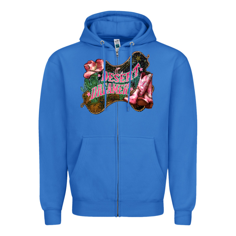 Desert Dreamer Cowgirl Boots Hat Zipper Hoodie by HowdyJamesFarm | Teevron