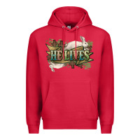 Cardinal He lives Easter Day Premium Hoodie - HowdyJamesFarm