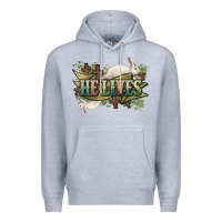 Heather Grey He lives Easter Day Premium Hoodie - HowdyJamesFarm
