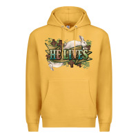 Mustard He lives Easter Day Premium Hoodie - HowdyJamesFarm