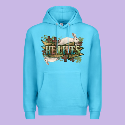 He Lives Easter Day Premium Hoodie Designed By Howdyjamesfarm