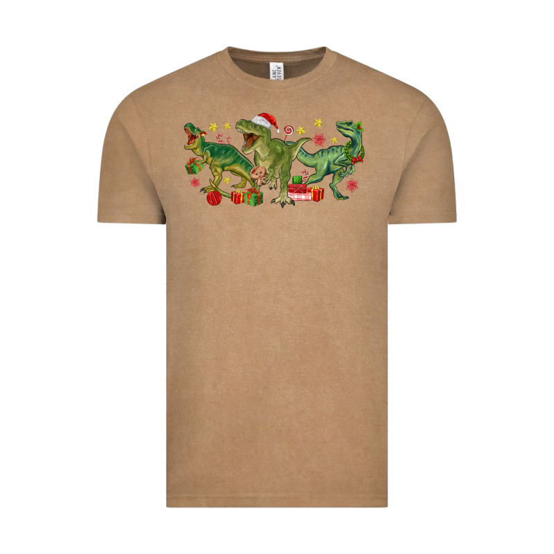 Christmas Dinosaurs Vintage Tee by MaliasSmallBusiness | Teevron