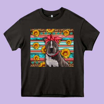 Western Pitbull Heavy Core Tee Designed By Artiststas