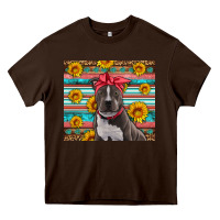 Chocolate Brown western pitbull Heavy Core Tee - Artiststas