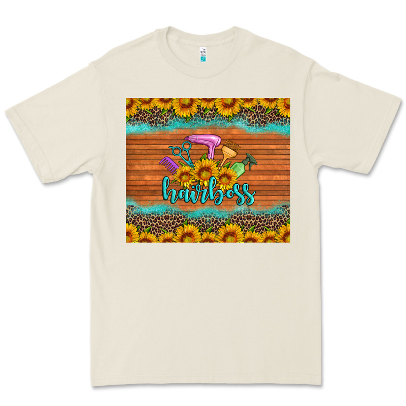 Hairboss 200z Skinny Sunflowers Leopard Hairdresser Premium Tee by Artiststas | Teevron