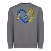 Storm world down syndrome day heart Heavyweight Sweatshirt - Artiststas