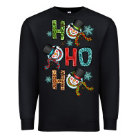 Black ho ho ho Premium Sweatshirt - OliviaCreatesArt