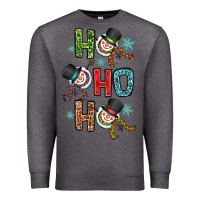 Charcoal Heather ho ho ho Premium Sweatshirt - OliviaCreatesArt