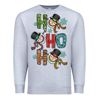 Heather Grey ho ho ho Premium Sweatshirt - OliviaCreatesArt