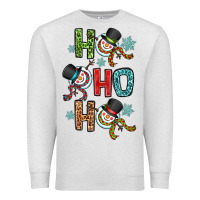 Oatmeal Heather ho ho ho Premium Sweatshirt - OliviaCreatesArt