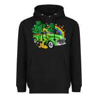 Black western truck St. Patrick's Day Heavyweight Hoodie - HowdyJamesFarm