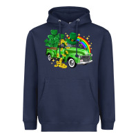 Navy western truck St. Patrick's Day Heavyweight Hoodie - HowdyJamesFarm