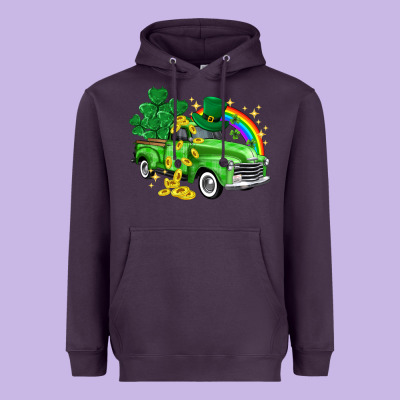 Western Truck St. Patrick's Day Heavyweight Hoodie Designed By Howdyjamesfarm