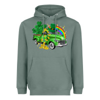Sage western truck St. Patrick's Day Heavyweight Hoodie - HowdyJamesFarm