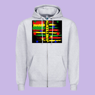 Juneteenth American Flag Zipper Hoodie Designed By Tumblerdesignbyshophia