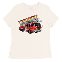 Bone firefighter fire truck Ladies Tee - Artiststas