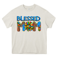Cream blessed mom autism Heavy Core Tee - AdoDesignShop