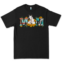 Black goat mom serape leopard cowhide goat family Premium Tee - Artiststas