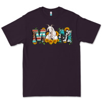 Plum goat mom serape leopard cowhide goat family Premium Tee - Artiststas