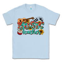 Dusty Blue music teacher Classic Tee - NancyCooperArtShop