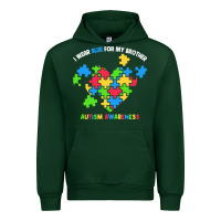Forest Green Wear Blue For My Brother Autism Urban Hoodie - CowhideDigitalArt