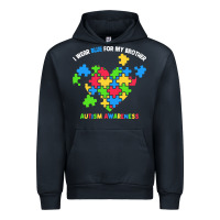 Navy Wear Blue For My Brother Autism Urban Hoodie - CowhideDigitalArt