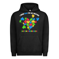 Pigment Black Wear Blue For My Brother Autism Urban Hoodie - CowhideDigitalArt