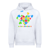 White Wear Blue For My Brother Autism Urban Hoodie - CowhideDigitalArt